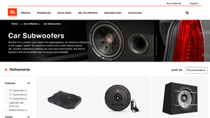 JBL - Key Product Details for Car Subwoofers