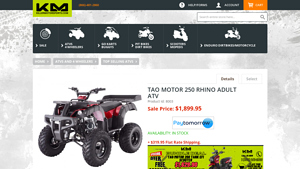 TaoTao - 250cc Rhino Adult Utility ATV