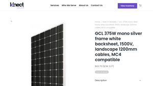 Kinect Solar - GCL 375W Mono Solar Panel