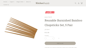 Joyce Chen - Reusable Burnished Bamboo Chopsticks Set