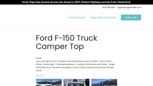 Leer - Ford F-150 Truck Camper Top