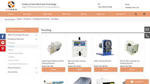 Suzhou Crown - Wire and Cable Twisting Machines