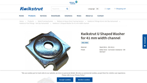 Kwikstrut - U Shaped Washer