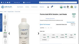 Lab Alley - Formic Acid 90% Solution