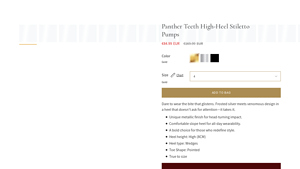Lacceti - Panther Teeth High-Heel Stiletto Pumps