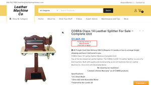 Leather Machine Co - COBRA Class 14 Leather Splitter