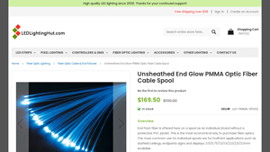 LED Lighting Hut - Unsheathed End Glow PMMA Optic Fiber Cable Spool