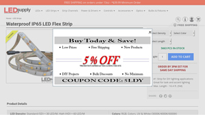 LED Supply - IP65 Waterproof LED Strip 12V