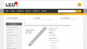 LED Wholesalers - RS03 Linkable Low Profile LED Rigid Strip