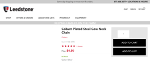 Leedstone - Plated Steel Cow Neck Chain