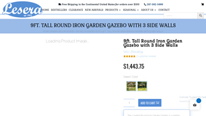 Lesera - 9ft Tall Round Iron Garden Gazebo