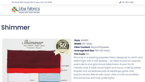 Libafabrics - Shimmer Polyester Fabric