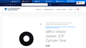 Life Saving Systems - 488-S Inflator Gasket