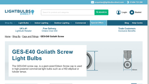 Crompton Lamps - GES-E40 Goliath Screw Light Bulbs