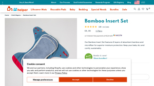 Lil Helper - Bamboo Insert Set for Cloth Diapers