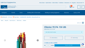 Linde Direct - Chlorine 99.5% 150 LBS