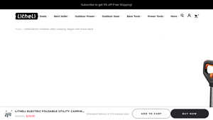 Litheli - Electric Foldable Utility Camping Wagon