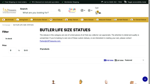 LM Treasures - Butler Life Size Statues