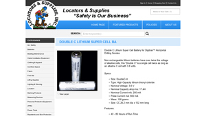 Locators & Supplies - Double C Lithium Super Cell Battery