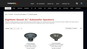 18 SOUND - 21 Subwoofer Speakers
