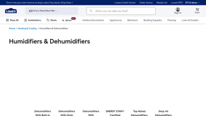 Lowe's - Humidifiers & Dehumidifiers