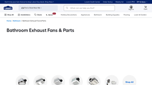 Lowe's - Bathroom Exhaust Fans & Parts