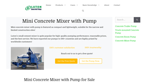 LT Concrete Pump - Mini Concrete Mixer with Pump