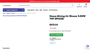 Nexus Mining - Air Blower 5.5KW