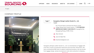 Guangzhou Shengni Leather Goods - Luggage Manufacturing