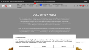 Luxor Wire Wheels - Gold Wire Wheels