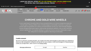 Luxor Wire Wheels - Chrome and Gold Luxury Wheels