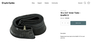 Graffiti X - 16 x 3.5 Inner Tube