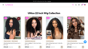 Unice - 22 Inch 100% Human Hair Lace Front Wigs