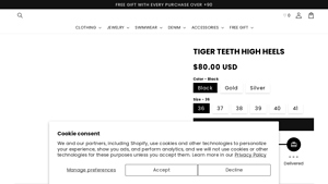 Mabello - Tiger Teeth High Heels