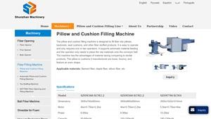 Machinery Fiber - Pillow and Cushion Filling Machine
