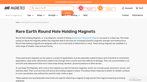 Magnet - Rare Earth Round Hole Holding Magnets