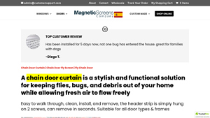 Magnetic Fly Screens - Chain Door Curtain