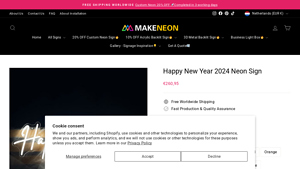 Make Neon - Happy New Year 2024 Neon Sign