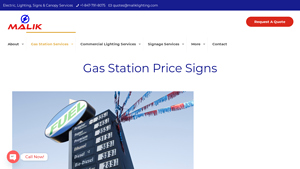 Malik Lighting - Gas Station Price Signs