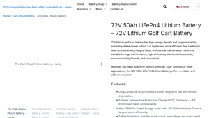 MANLY Battery - 72V 50Ah LiFePo4 Lithium Battery