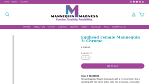 Mannequin Madness - Egghead Female Mannequin 3: Chrome