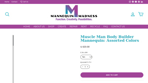Mannequin Madness - Muscle Man Body Builder Mannequin