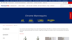 Mannequin Mall - Silver & Chrome Mannequins