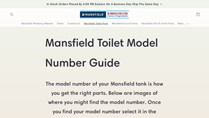 Mansfield - Model Number Guide