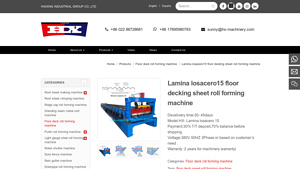 Lamina losacero15 - Floor Decking Sheet Roll Forming Machine