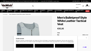 Mara Leather Store - Men's Bulletproof Style White Tactical Vest