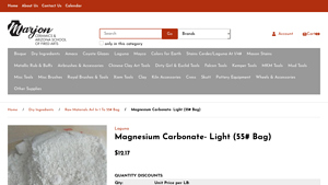 Marjon Ceramics - Magnesium Carbonate (Light)