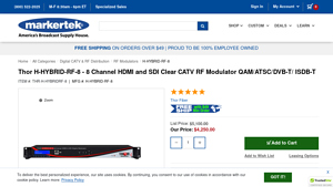 Markertek - Thor H-HYBRID-RF-8 8 Channel HDMI and SDI Clear CATV RF Modulator