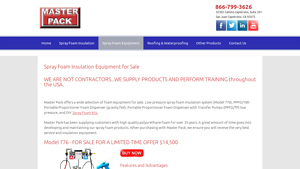 MasterPkg - Model 776 Low Pressure Spray Foam Insulation System