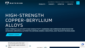 Materion - High-Strength Copper-Beryllium Alloys